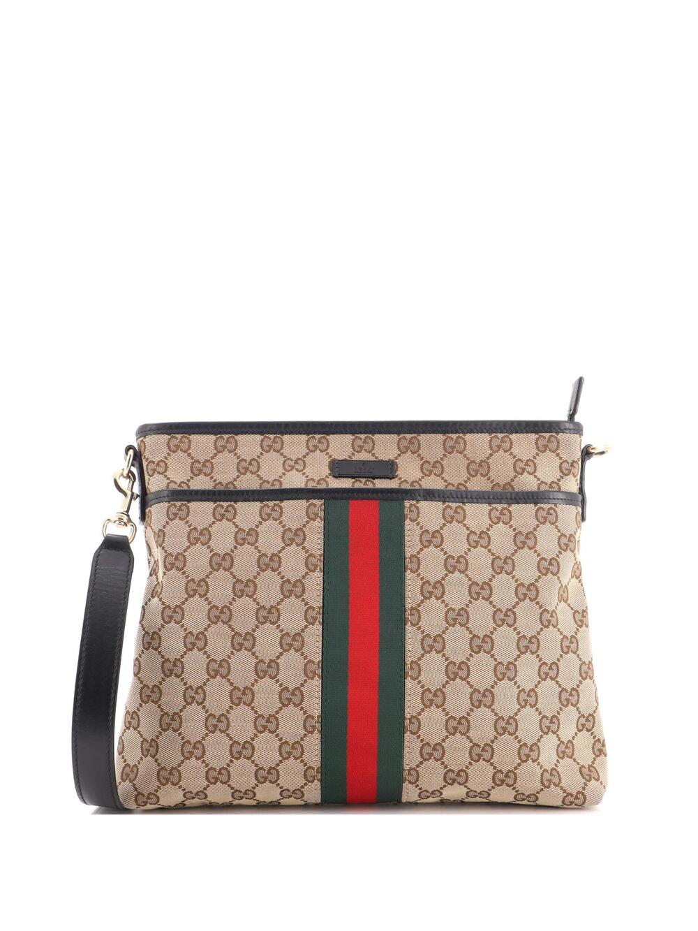 Gucci Front Pocket Web Messenger Gg #351830G11B